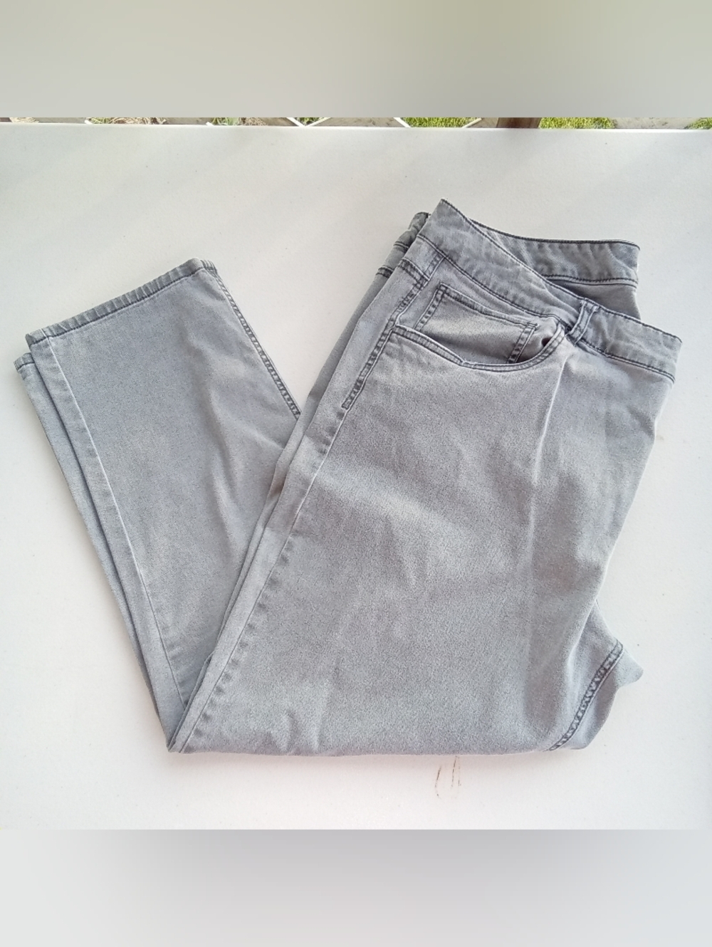 Maurices Women's Size 22 Straight Leg Jeans in Light Gray - Picture 1 of 9